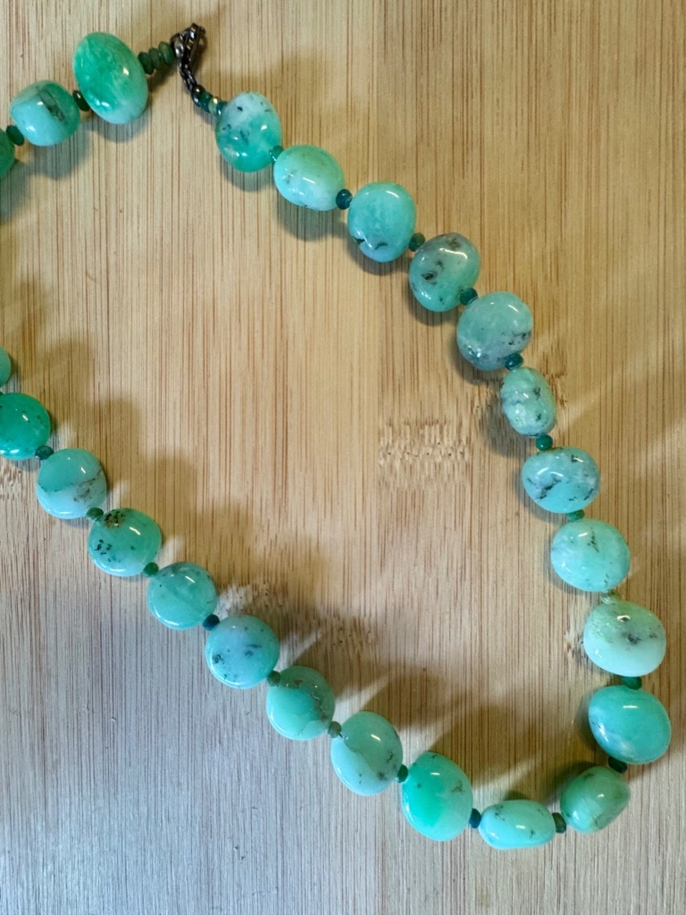 Emerald Stone Necklace - The Only One: Art by Angela